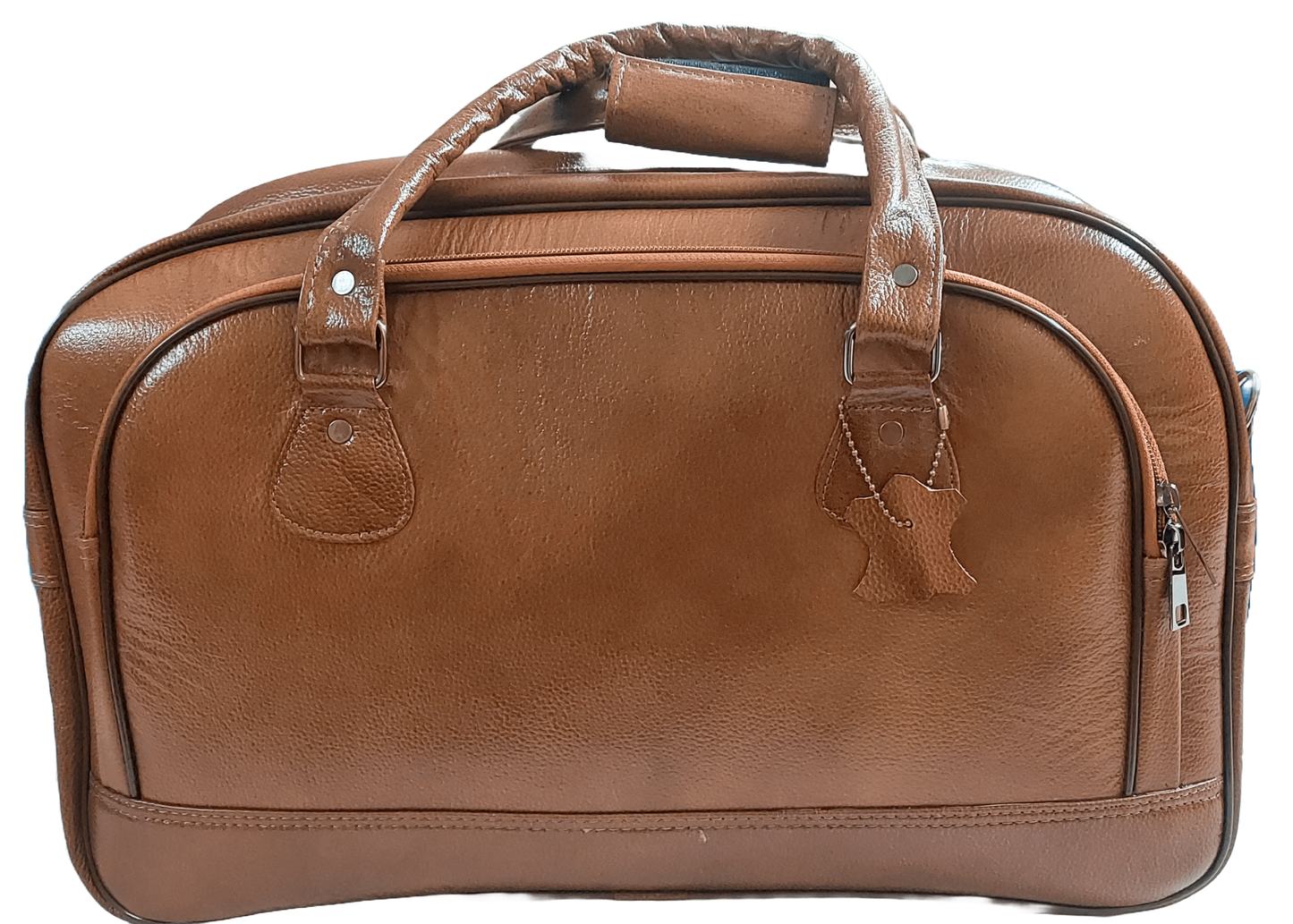 Leather Luggage Bag - Brown