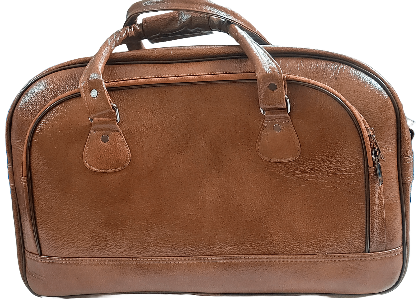 Leather Luggage Bag - Brown