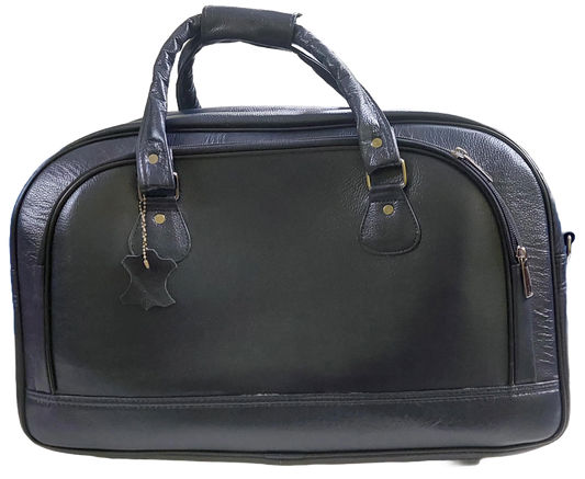 Leather Luggage Bag - Blue