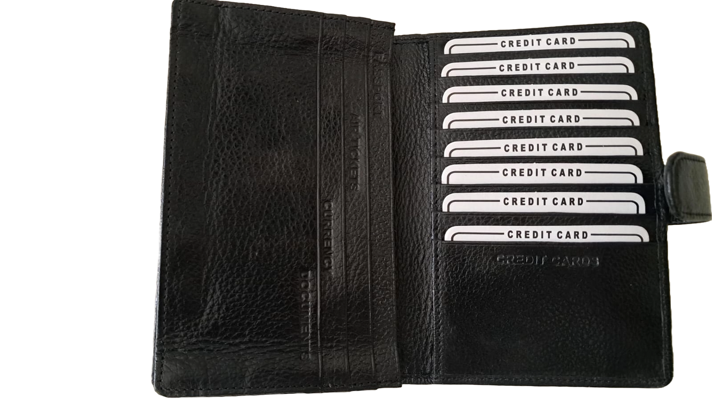 Genuine Leather Black Passport Holder