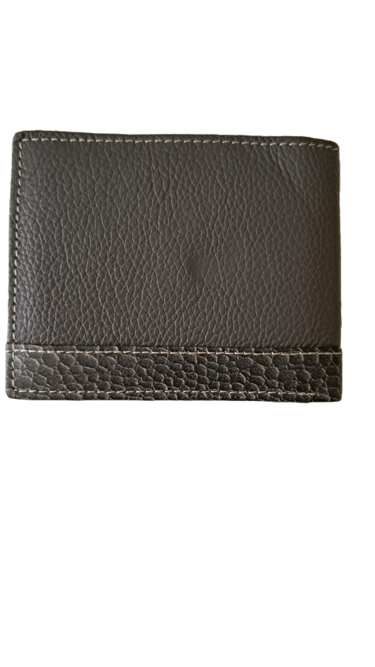 Genuine Grey Leather Wallet