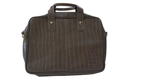 Genuine Dark Brown Leather - Laptop Bag